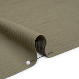 Crinkled Stretch Polyester Woven - Dusty Olive Green - Designer Deadstock
