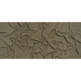 Crinkled Stretch Polyester Woven - Dusty Olive Green - Designer Deadstock