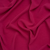Crinkled Stretch Polyester Woven - Magenta - Designer Deadstock