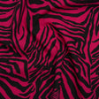 Polyester and Linen Canvas Print - Fuchsia and Black Tiger Stripes - Designer Deadstock