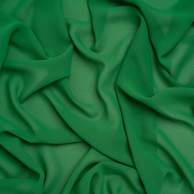 Polyester Chiffon - Grass Green - Designer Deadstock