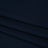 Stretch Puckered Polyester Crepe - Navy - Designer Deadstock