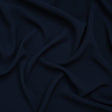 Stretch Puckered Polyester Crepe - Navy - Designer Deadstock