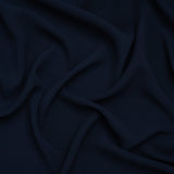 Stretch Puckered Polyester Crepe - Navy - Designer Deadstock