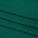Polyester French Terry Rib Knit - Teal Green - Designer Deadstock