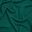 Polyester French Terry Rib Knit - Teal Green - Designer Deadstock