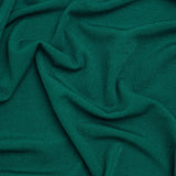 Polyester French Terry Rib Knit - Teal Green - Designer Deadstock