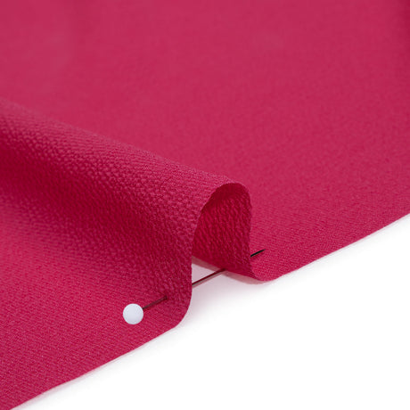 Stretch Puckered Polyester Crepe - Bubblegum Pink - Designer Deadstock