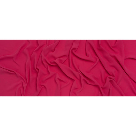 Stretch Puckered Polyester Crepe - Bubblegum Pink - Designer Deadstock