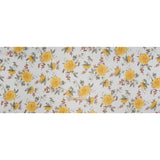 Polyester Chiffon Print - Yellow, Brick Red and White Floral - Designer Deadstock