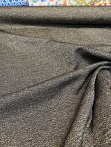 Robert Allen Jacquard Mystic Ebony Black Polyester Fabric - Ebony With Light Gold Design, 58" Width (1 Yard)
