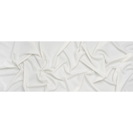 Stretch Polyester Woven - Off White - Designer Deadstock