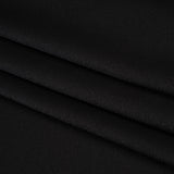 Satin Faced Polyester Crepe - Black - Designer Deadstock