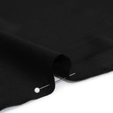 Satin Faced Polyester Crepe - Black - Designer Deadstock