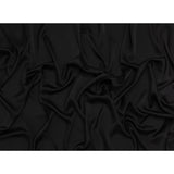 Satin Faced Polyester Crepe - Black - Designer Deadstock