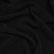 Metallic Stretch Polyester Crepe Knit - Black and Silver - Designer Deadstock