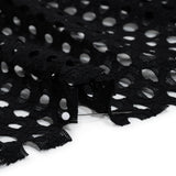 Nylon and Cotton Novelty Knit Re-Embroidered Lace - Oval Lattice - Designer Deadstock