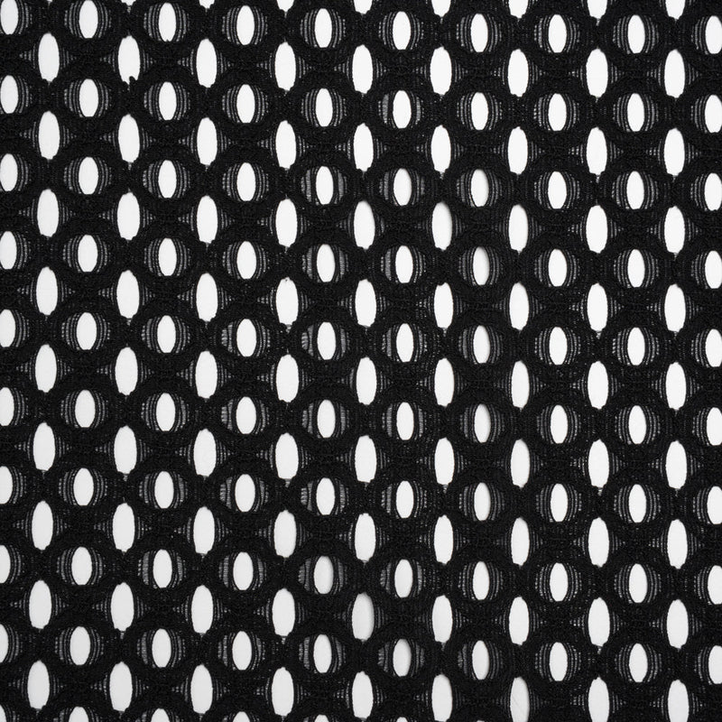 Nylon and Cotton Novelty Knit Re-Embroidered Lace - Oval Lattice - Designer Deadstock