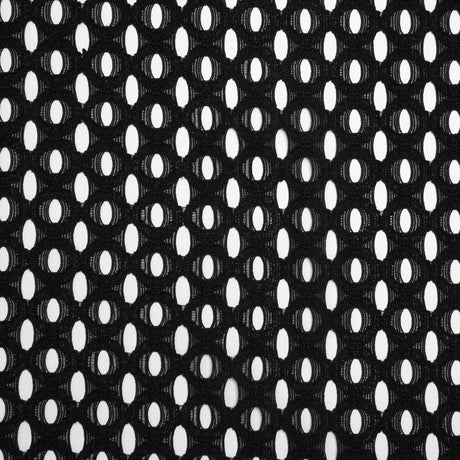 Nylon and Cotton Novelty Knit Re-Embroidered Lace - Oval Lattice - Designer Deadstock