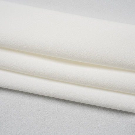 Stretch Polyester Crepe - Off White - Designer Deadstock