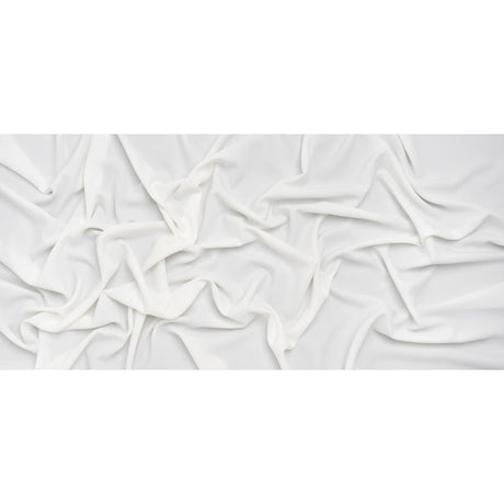 Stretch Polyester Crepe - Off White - Designer Deadstock