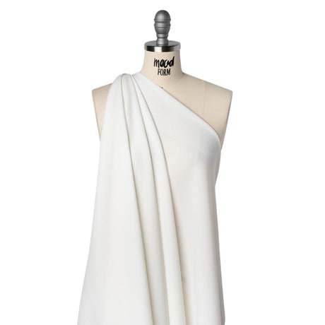 Stretch Polyester Crepe - Off White - Designer Deadstock
