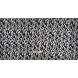Polyester Raschel Lace - Black Flowers and Ribbons - Designer Deadstock