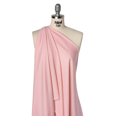 Stretch Polyester Jersey - Petal Pink - Designer Deadstock