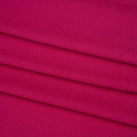Stretch Polyester Crepe Knit - Magenta - Designer Deadstock