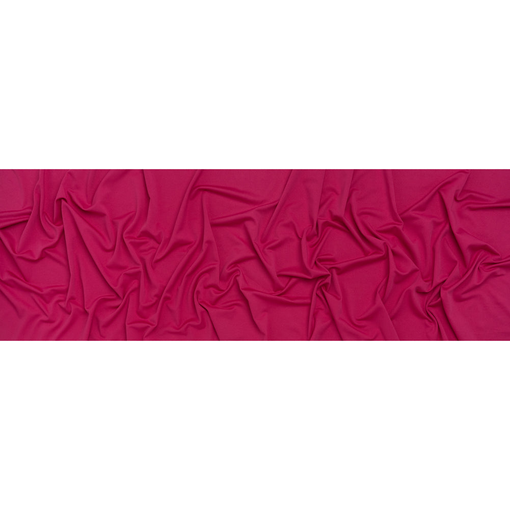 Stretch Polyester Crepe Knit - Magenta - Designer Deadstock
