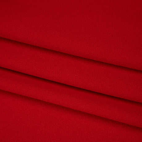 Stretch Polyester Crepe Double Knit - Red - Designer Deadstock