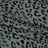 Stretch Viscose Jersey Print - Steely Blue-Gray and Black Animal Print - Designer Deadstock