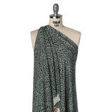 Stretch Viscose Jersey Print - Steely Blue-Gray and Black Animal Print - Designer Deadstock