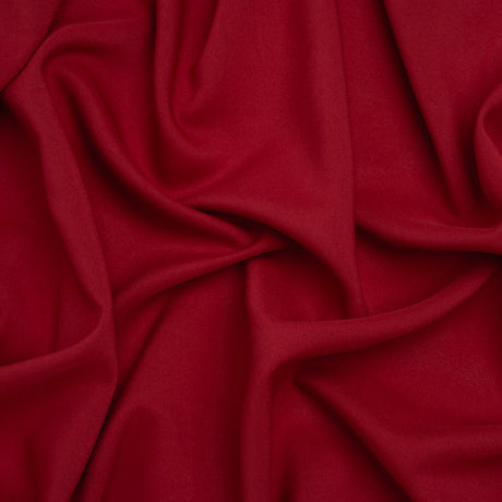 Polyester Challis - Cranberry Red - Designer Deadstock