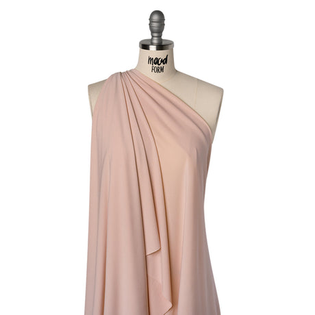 Stretch Polyester Jersey - Rose Smoke - Designer Deadstock