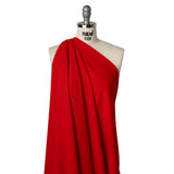 Stretch Polyester Crepe Double Knit - Flame Scarlet - Designer Deadstock