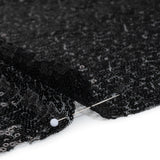 Sequined Polyester Tulle - Black Abstract - Designer Deadstock