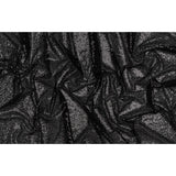 Sequined Polyester Tulle - Black Abstract - Designer Deadstock