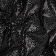 Sequined Polyester Tulle - Black Abstract - Designer Deadstock