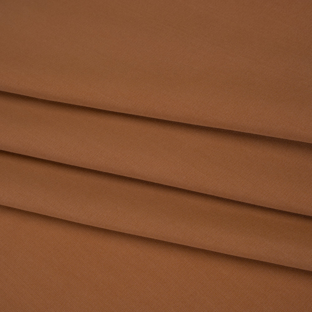 Drapey Polyester Woven - Autumnal Brown - Designer Deadstock