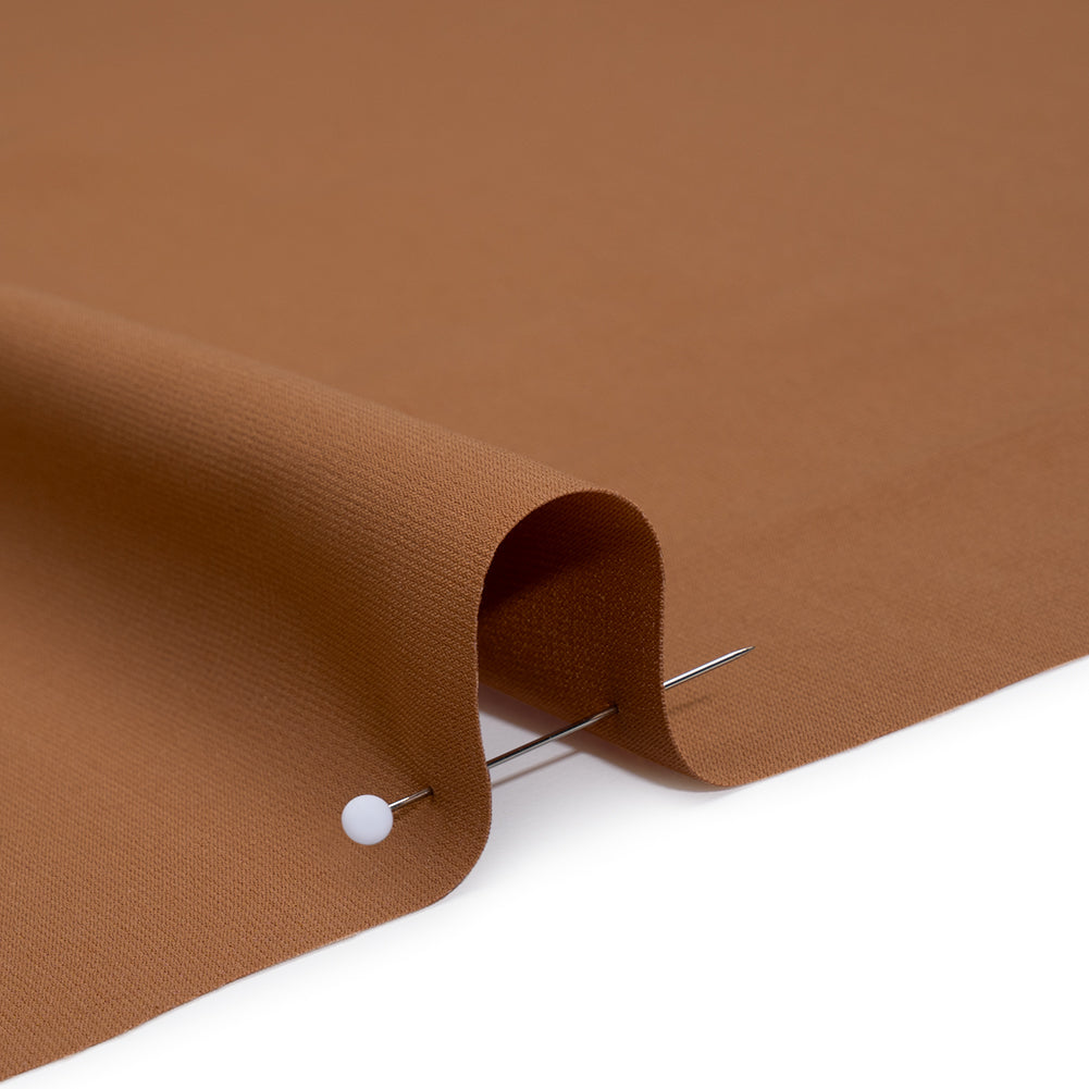Drapey Polyester Woven - Autumnal Brown - Designer Deadstock
