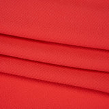 Stretch Puckered Polyester Crepe - Coral Rose - Designer Deadstock