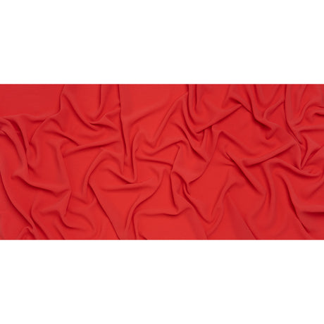 Stretch Puckered Polyester Crepe - Coral Rose - Designer Deadstock