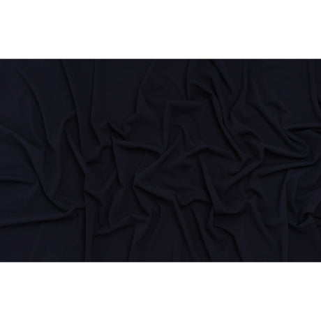 Stretch Polyester Crepe Double Knit - Navy Blue - Designer Deadstock