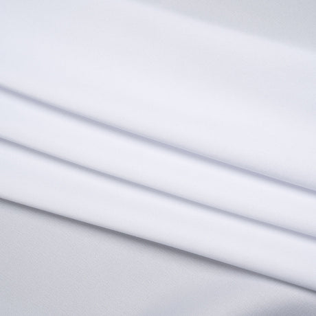 Stretch Polyester Satin - White - Designer Deadstock