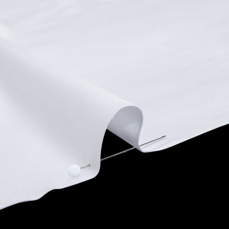 Stretch Polyester Satin - White - Designer Deadstock