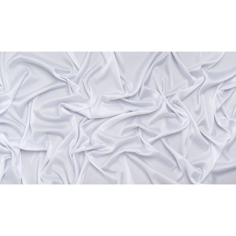 Stretch Polyester Satin - White - Designer Deadstock