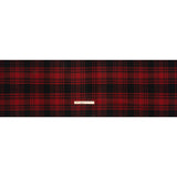 Boiled Wool Blend Tweedy Coating - Black and Red Plaid