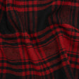 Boiled Wool Blend Tweedy Coating - Black and Red Plaid
