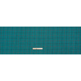 Wool Blend Tweedy Twill - Teal, Red and Navy Blue Herringbone and Plaid
